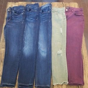 5 Pairs Distress Express Mid Rise Leggings Size 4S